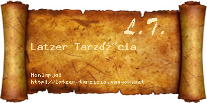 Latzer Tarzícia névjegykártya